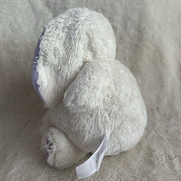 Little Miracles Baby White Bunny Rabbit Plush 12” Chubby Round Purple Costco - Picture 2 of 5